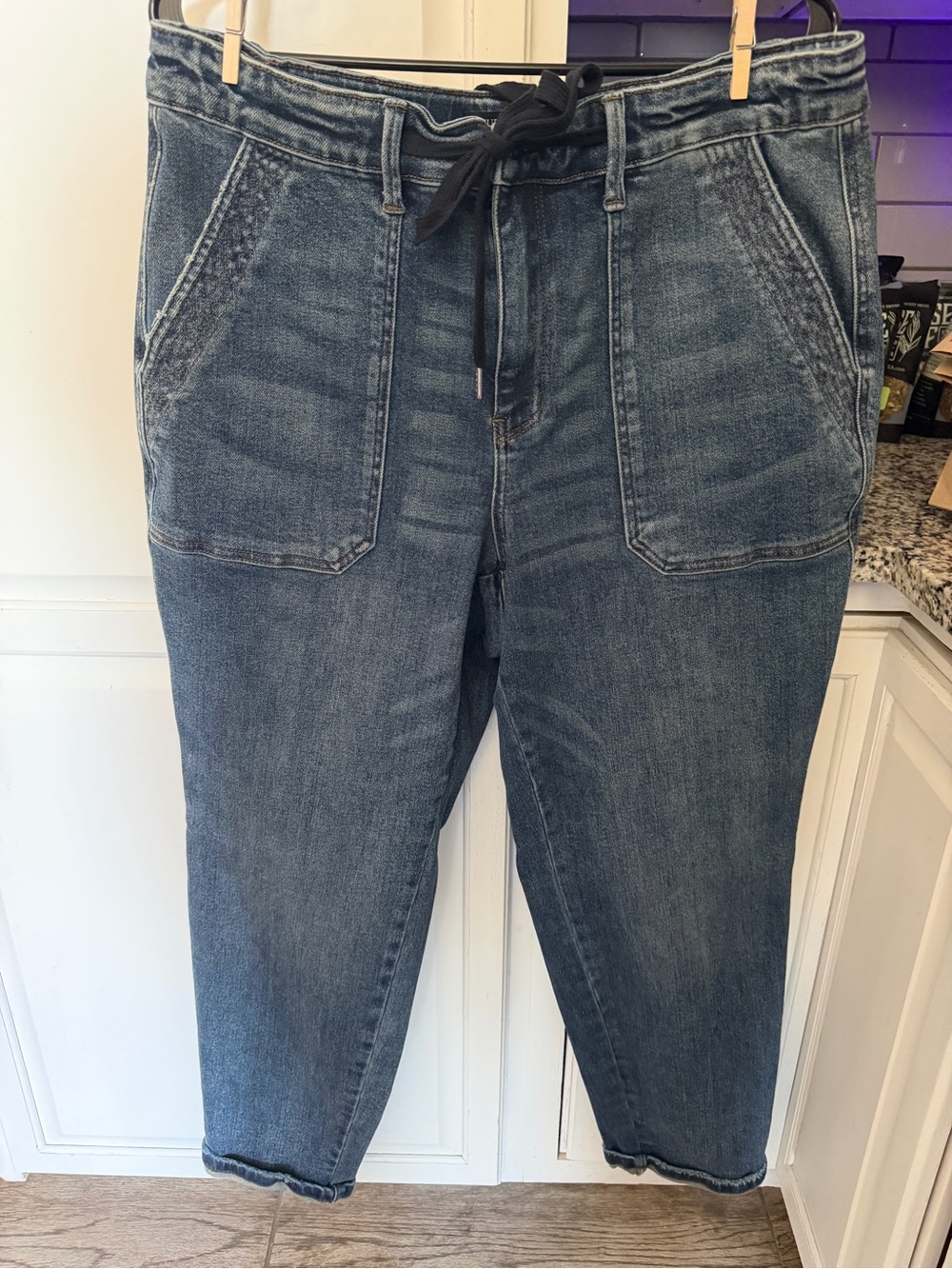 14W Judy Blue Women's Blue Drawstring Denim Jeans